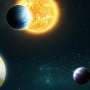 艺术家描绘的PLATO任务在太空中观测系外行星的艺术概念图