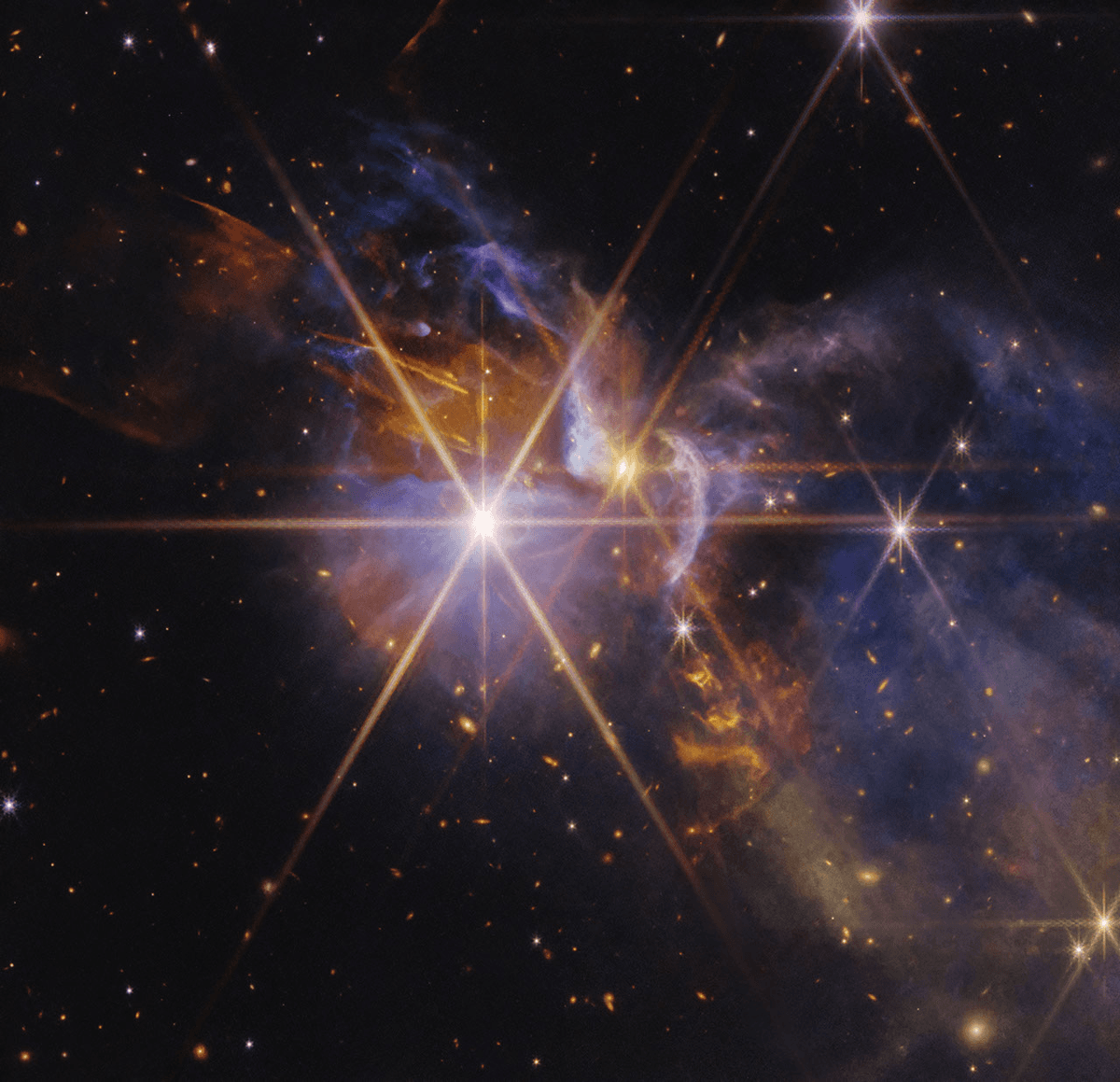 宇宙探索 · 韦伯望远镜捕捉FS Tau恒星系统,揭示原恒星喷发与星系背景