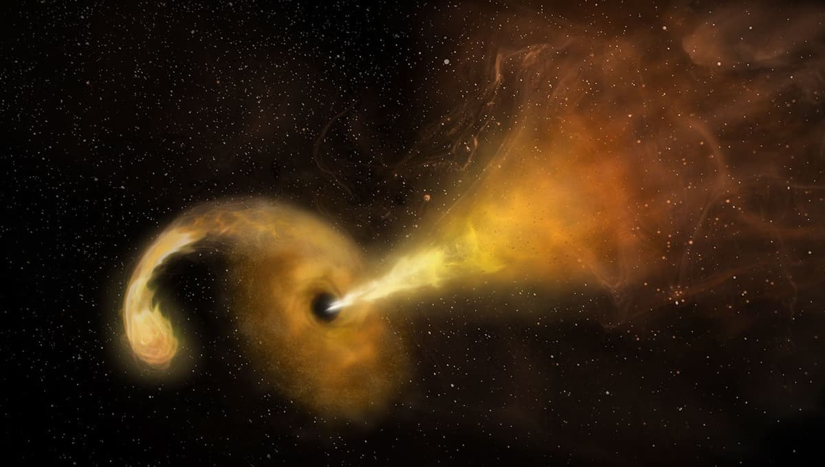 宇宙探索 · NASA斯威夫特卫星捕捉到流浪超大质量黑洞撕裂恒星事件