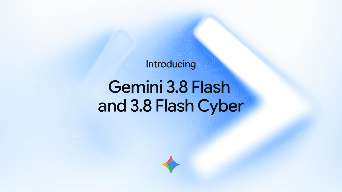 谷歌Gemini 3.8 Flash模型界面截图,展示其在新一代智能体工作流和网络安全应用中的能力。