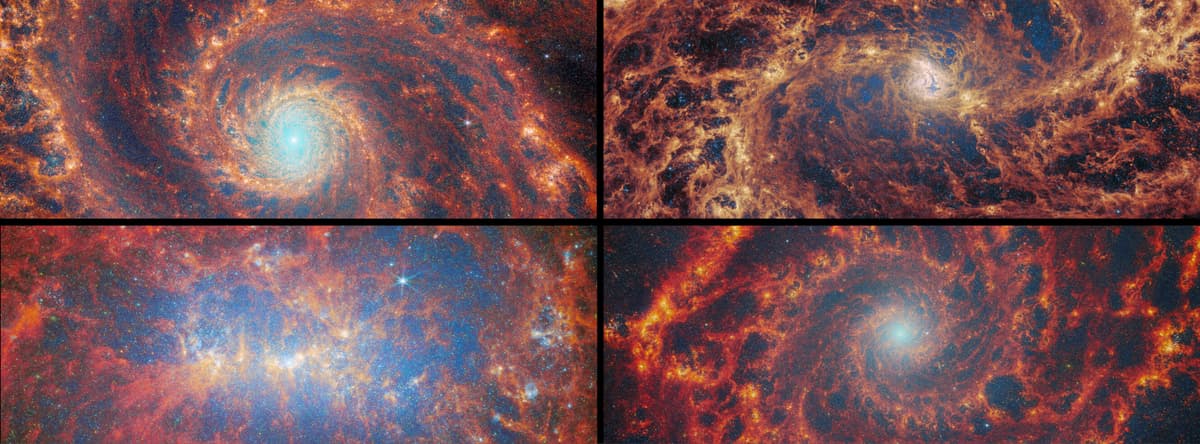 天体物理 · HST与JWST联合揭示NGC 628星团从尘埃埋藏到清空的演化序列